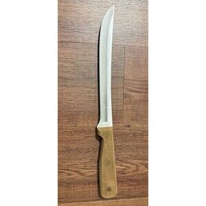 VINTAGE RUSSELL GREEN RIVER WORKS KNIFE Wood Handle 8.5” Blade
